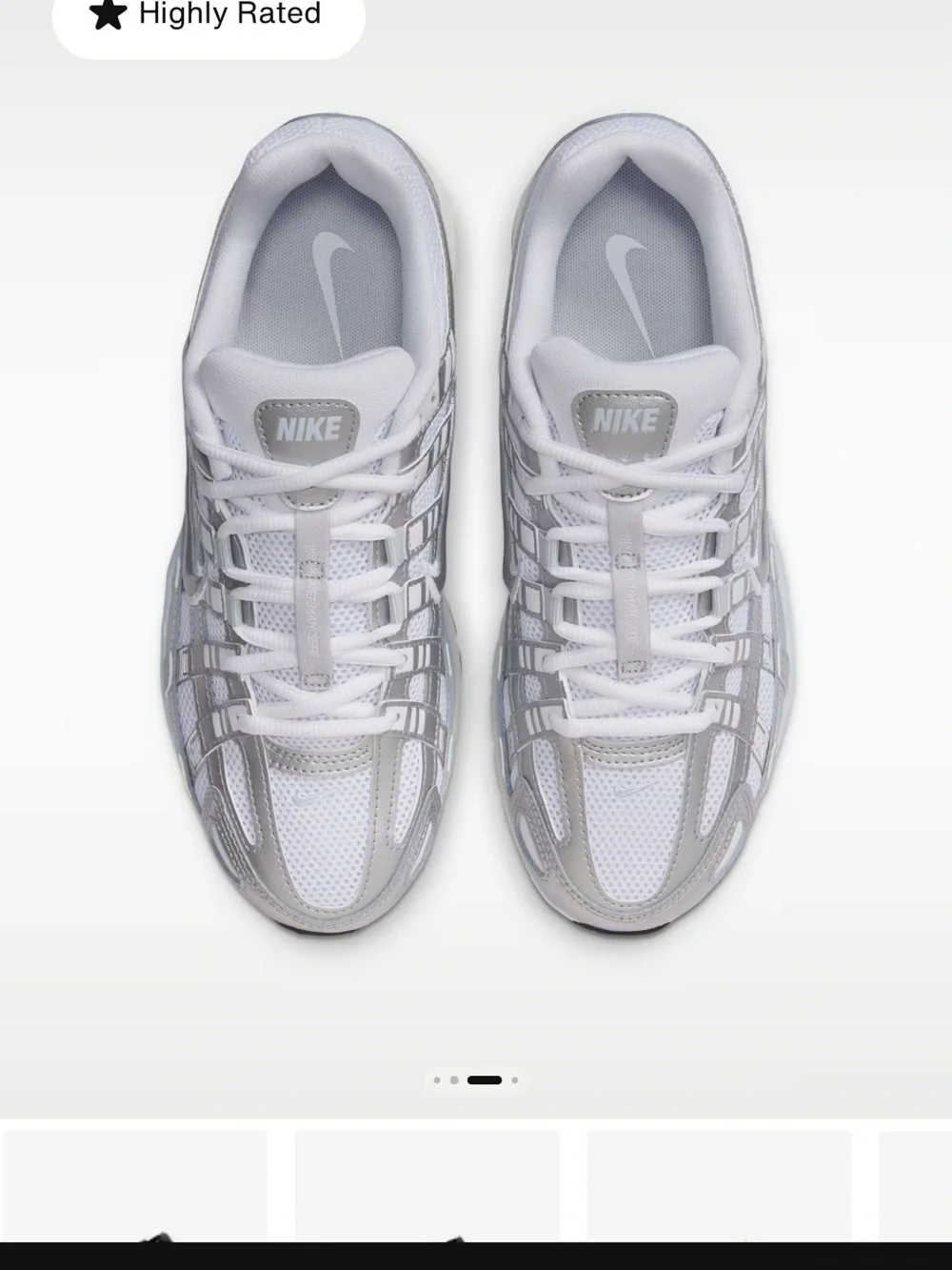 Nike P6000 in White/Blue Tint/Sail/Metallic Silver